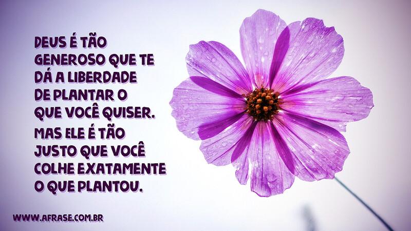 Deus é generoso e justo - Frases, imagens e fotos para 